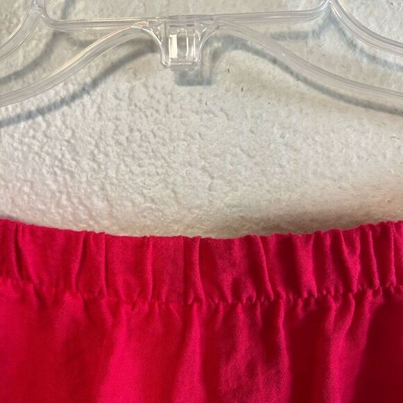 Habitat Cropped Wide Leg Pants Capri Rayon Blend Stretch Pink Sz Lg. - Picture 5 of 7